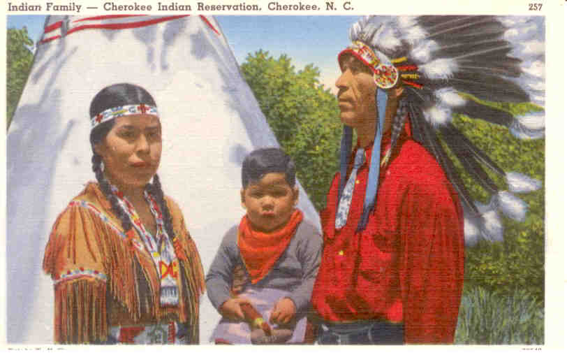Cherokee, Indian Family