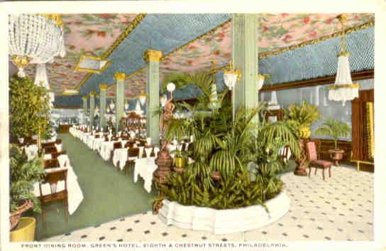 Philadelphia, Green’s Hotel, Front dining room
