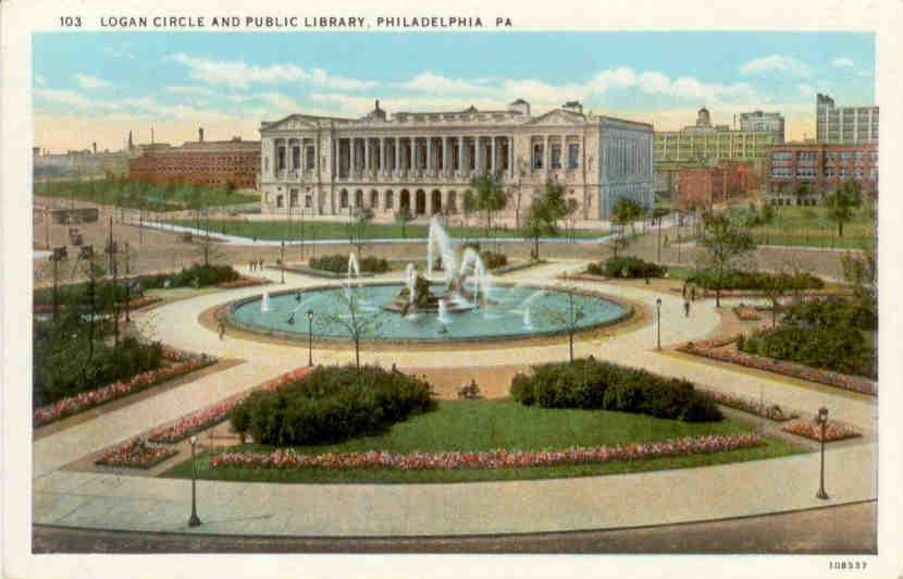 Philadelphia, Logan Circle and Public Library