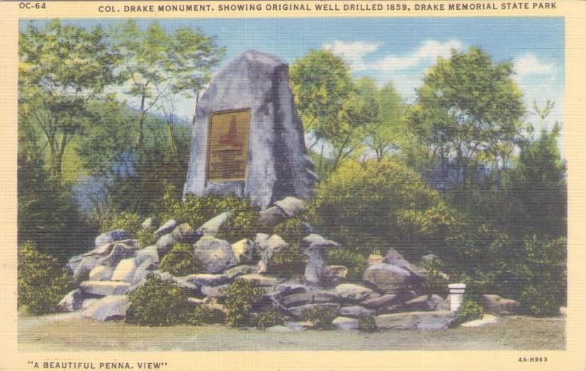 Drake Memorial State Park, Col. Drake Monument