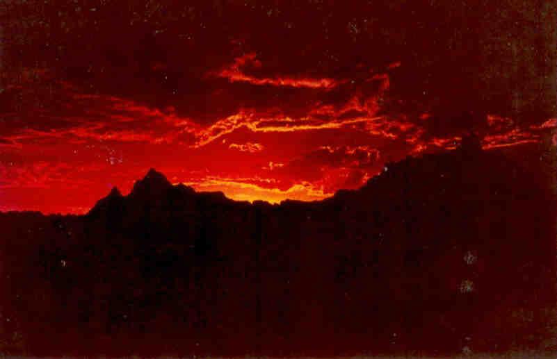 Badlands National Monument, sunset