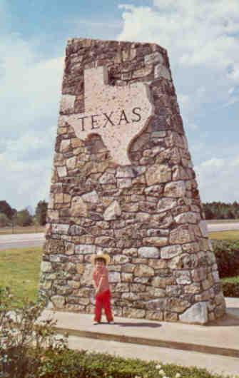 Texas state line marker