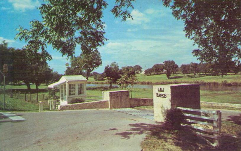 Johnson City, Entrance to ranch home of Lyndon Johnson