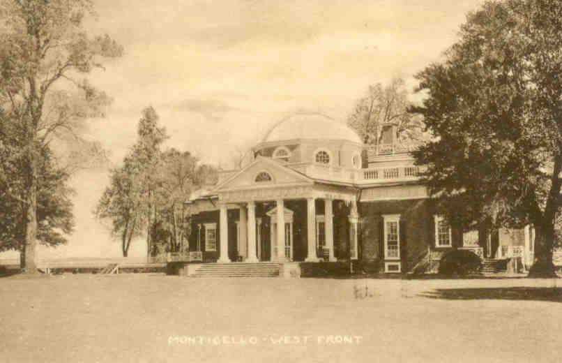 Charlottesville, Monticello, West Front