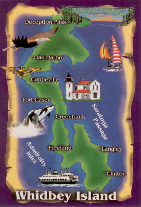 Whidbey Island map