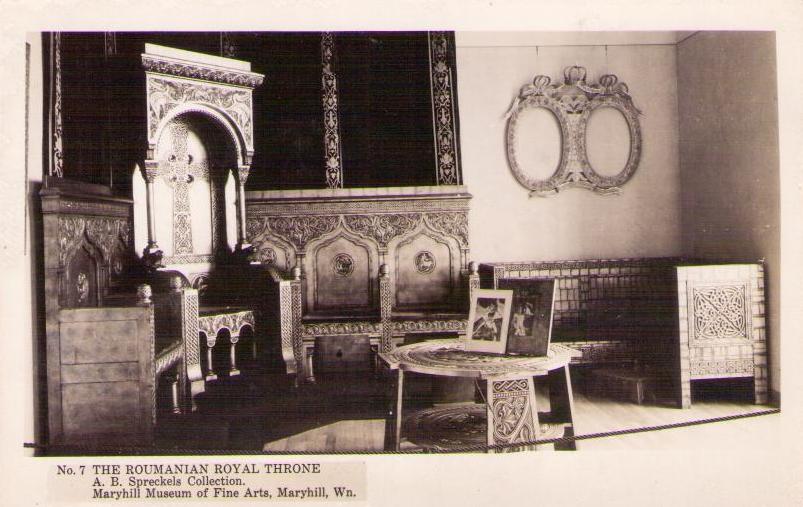 Maryhill, The Roumanian Royal Throne