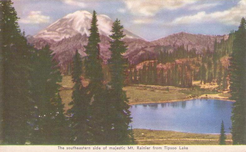 Greetings from the State of Washington, Mt. Rainier from Tipsoo Lake