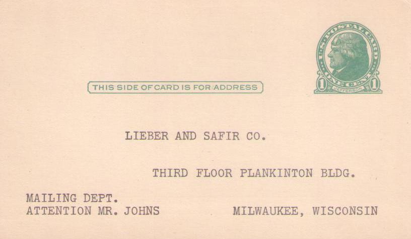 Milwaukee, Lieber and Safir Co.