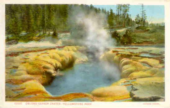Yellowstone Park, Oblong Geyser Crater