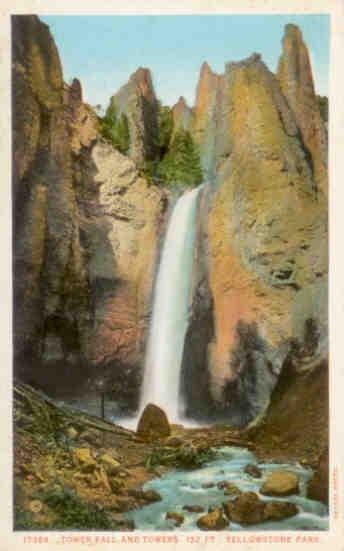 Yellowstone Park, Tower Fall and Towers – 132 Ft.