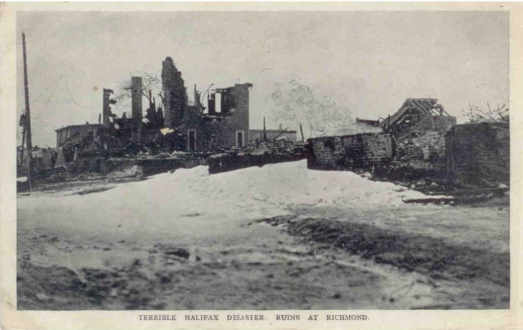 Terrible Halifax Disaster.  Ruins at Richmond.