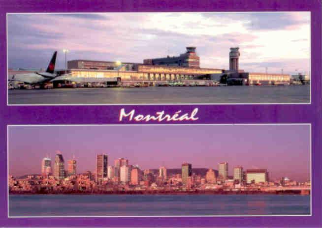 Montreal, Dorval Airport and downtown