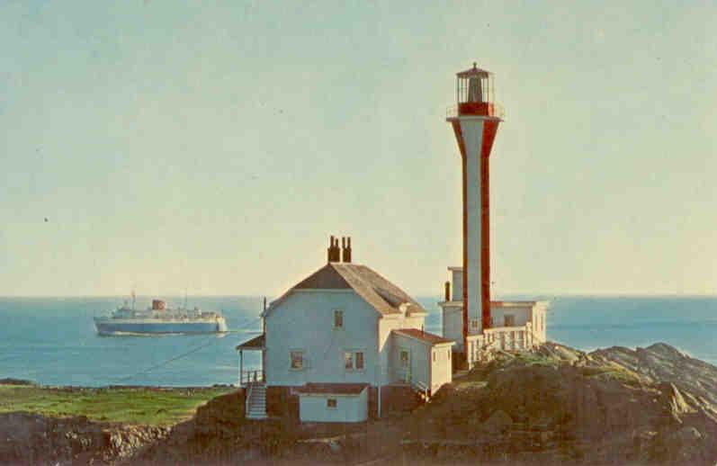 M.V. Bluenose passing Yarmouth Light (Nova Scotia)