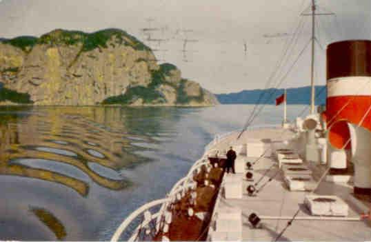 Quebec, “Cape Trinity” from Ship, Saguenay River