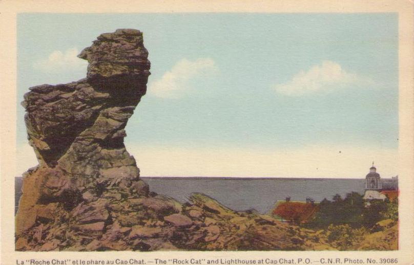 The “Rock Cat” and Lighthouse at Cap Chat, P.O.