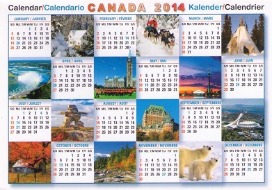 Canada 2014 Calendar