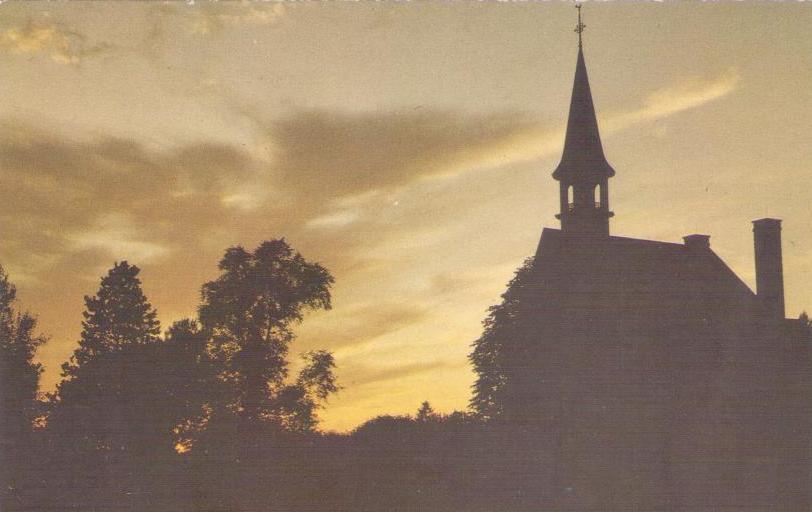 Grand Pre (NS), Sunset, Church of St. Charles