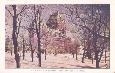 Quebec, Le Chateau Frontenac sous la neige