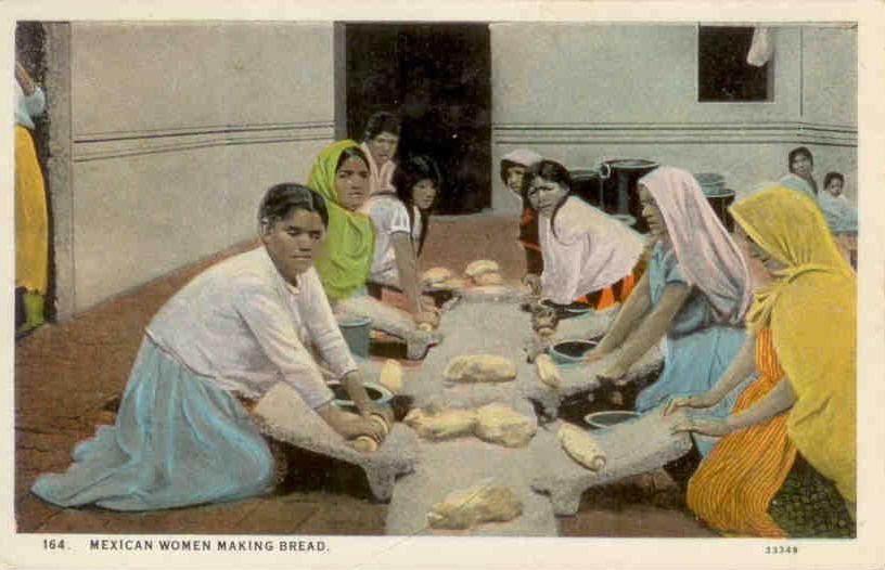 Mexican women making bread (USA)