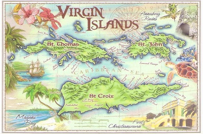 U.S. Virgin Islands, map