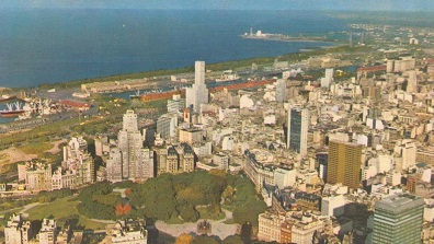 Buenos Aires, Vista aerea parcial de la ciudad y el puerto