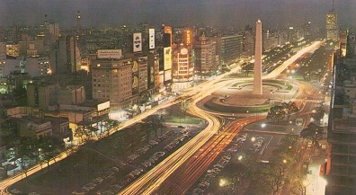 Buenos Aires, Vista Nocturna de la Av 9 de Julio