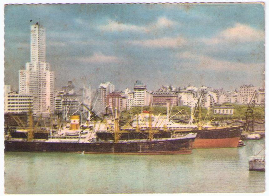 Partial view of Buenos Aires port