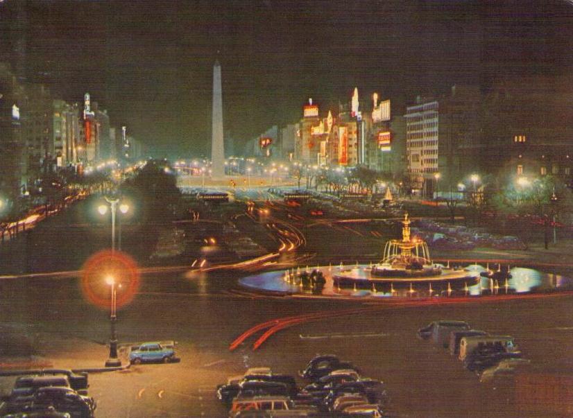 Buenos Aires, Republica Square – Night view