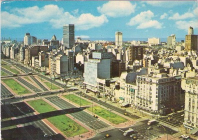 Buenos Aires, Aerial view of the 9 of July Avenue