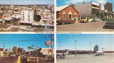 Trelew (Chubut), Vistas centricas de la ciudad y aeropuerto