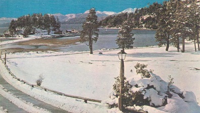 San Carlos de Bariloche, Llao-Llao, vista invernal de Puerto Panuelo
