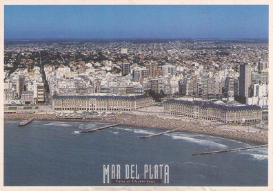 Mar del Plata, aerial shore view
