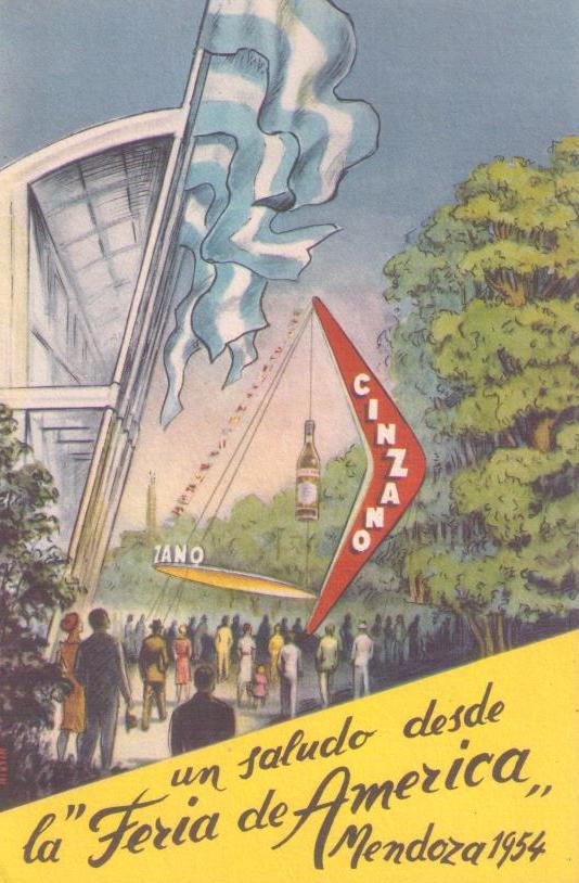 Un saludo desde la “Feria de America” Mendoza 1954