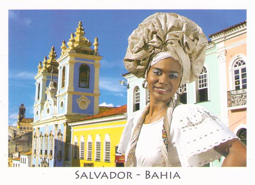 Salvador – Bahia: Typical Baiana at Pelourinho