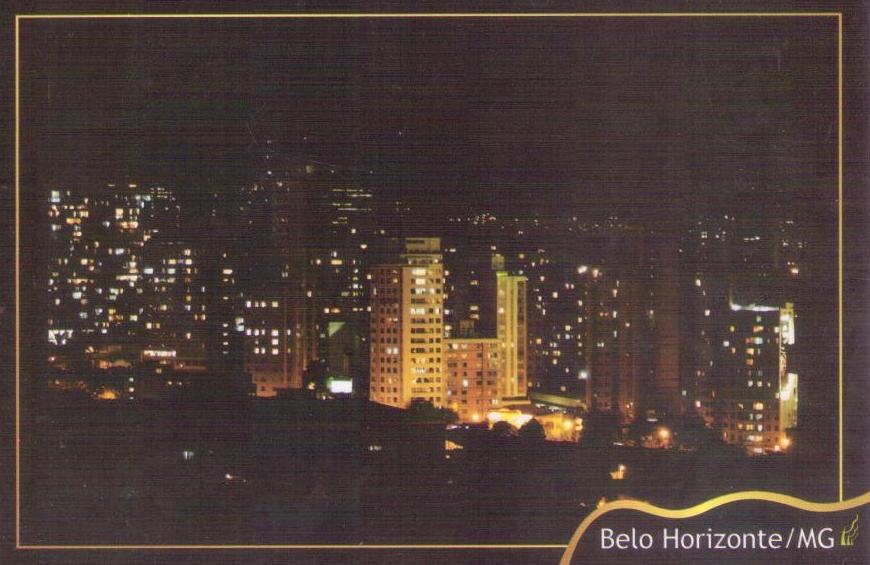 Belo Horizonte – MG – Nocturnal aerial sight of the center