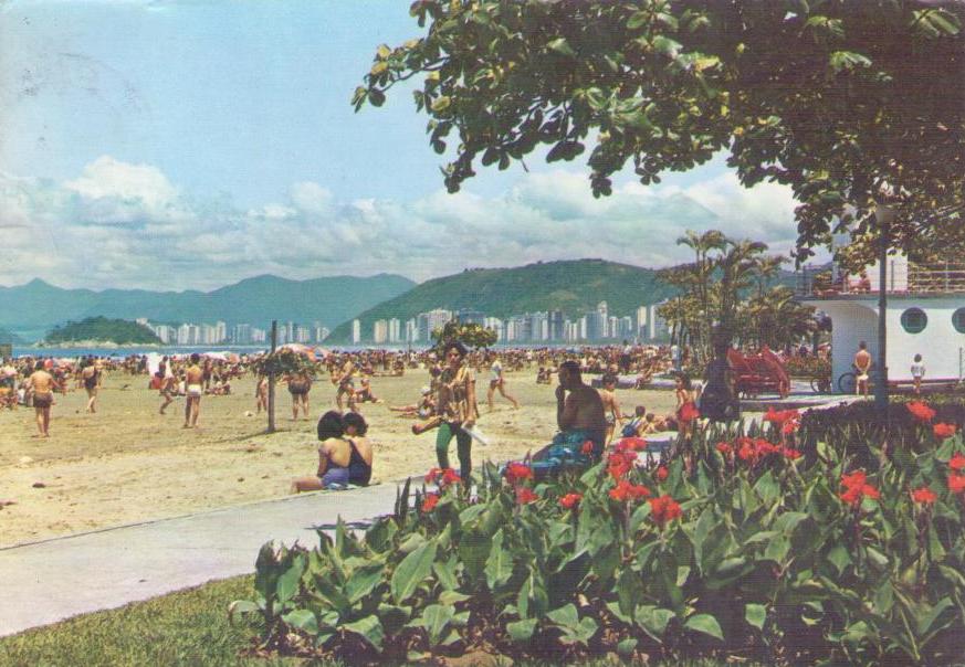 Santos – SP – Partial view of the beach