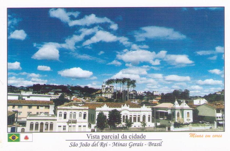 São João del Rei – MG – Vista parcial da cidade, clouds