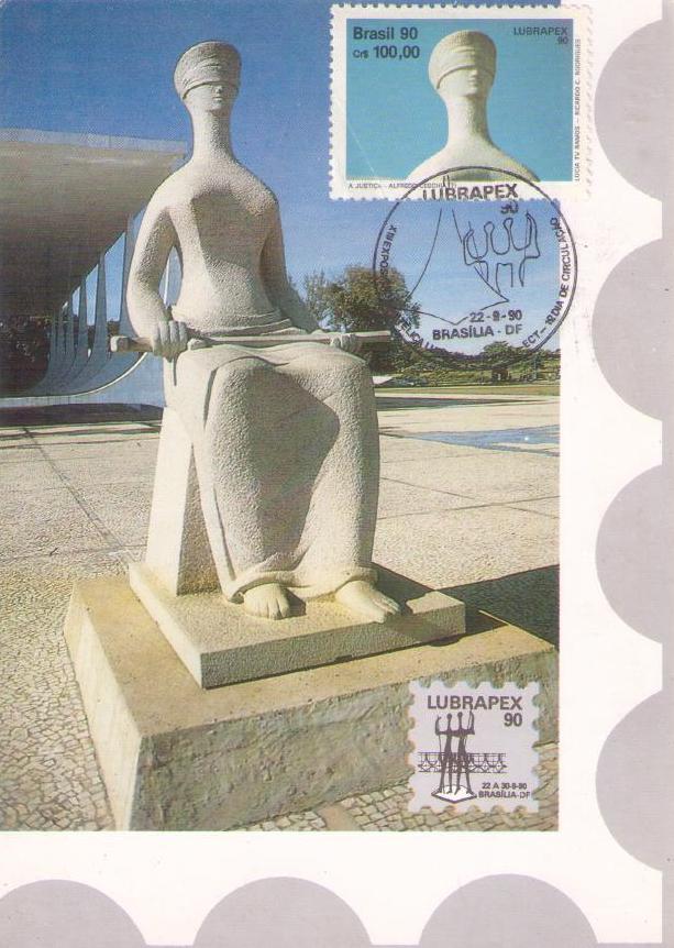 XIII Exposicao Filatelica Luso-Brasileira – A’ Justica (Maximum Card)