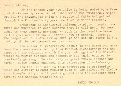 Demands on Augusto Pinochet – explanation