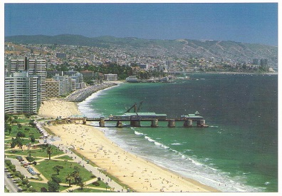 Viña del Mar, Partial view of the city and it’s (sic) beaches