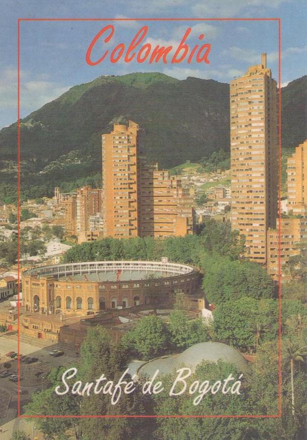 Santafe de Bogota, Panorama and Plaza de Toros La Santa Maria