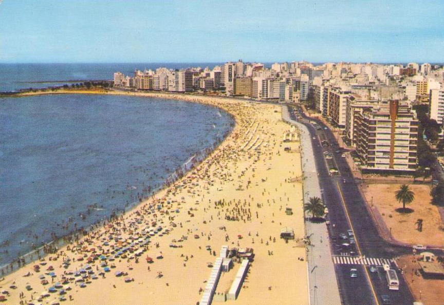 Montevideo, Vista Parcial de Playa Pocitos
