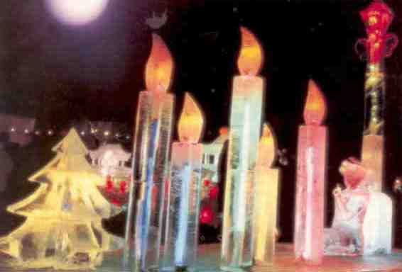 Harbin, ice festival, candles