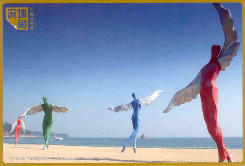 Shenzhen, Dameisha, angels on the beach