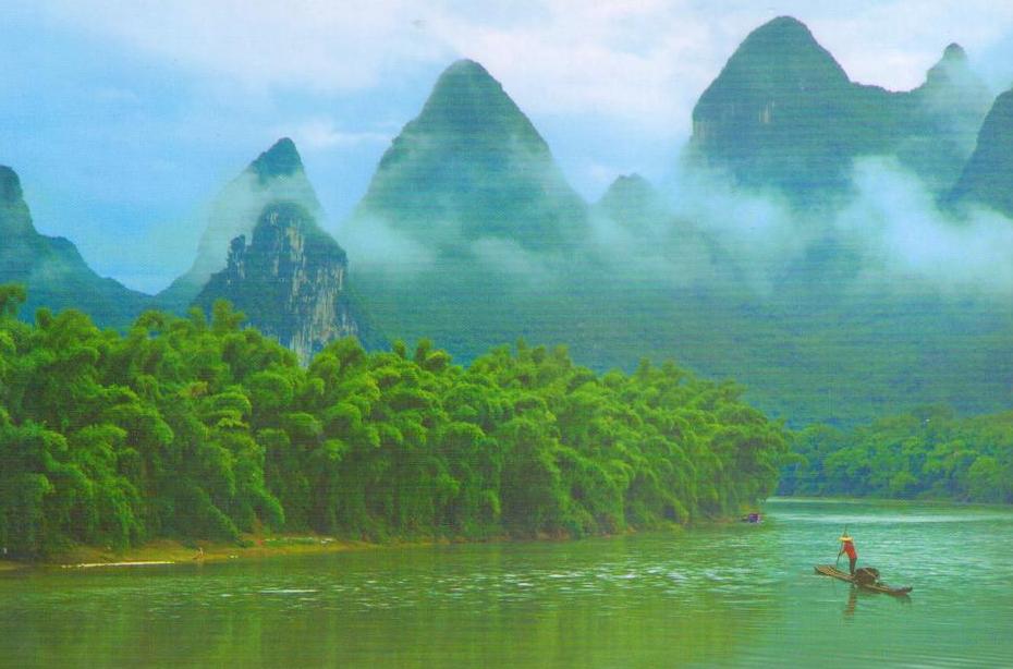 Guilin, Dawn at Jin Bao River