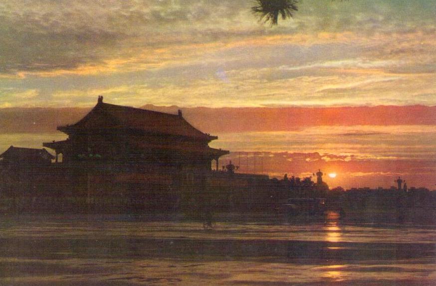 Peking, Tien An Men, sunset
