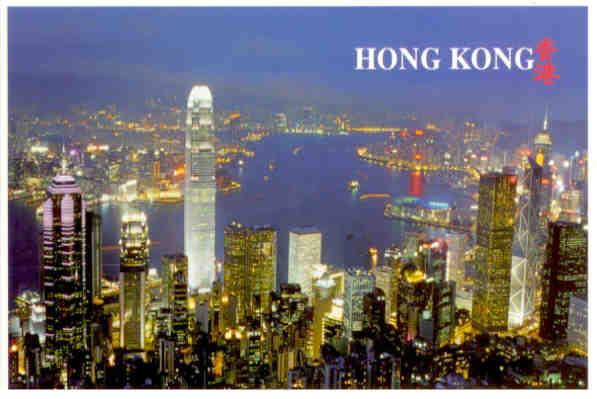 The Panorama of Hong Kong & Kowloon at night