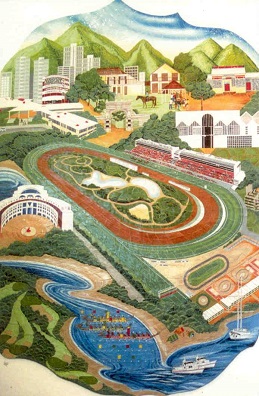 A mosaic of Sha Tin Racecourse