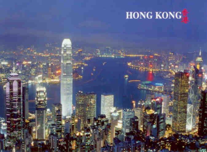 The Panorama of Hong Kong & Kowloon at night