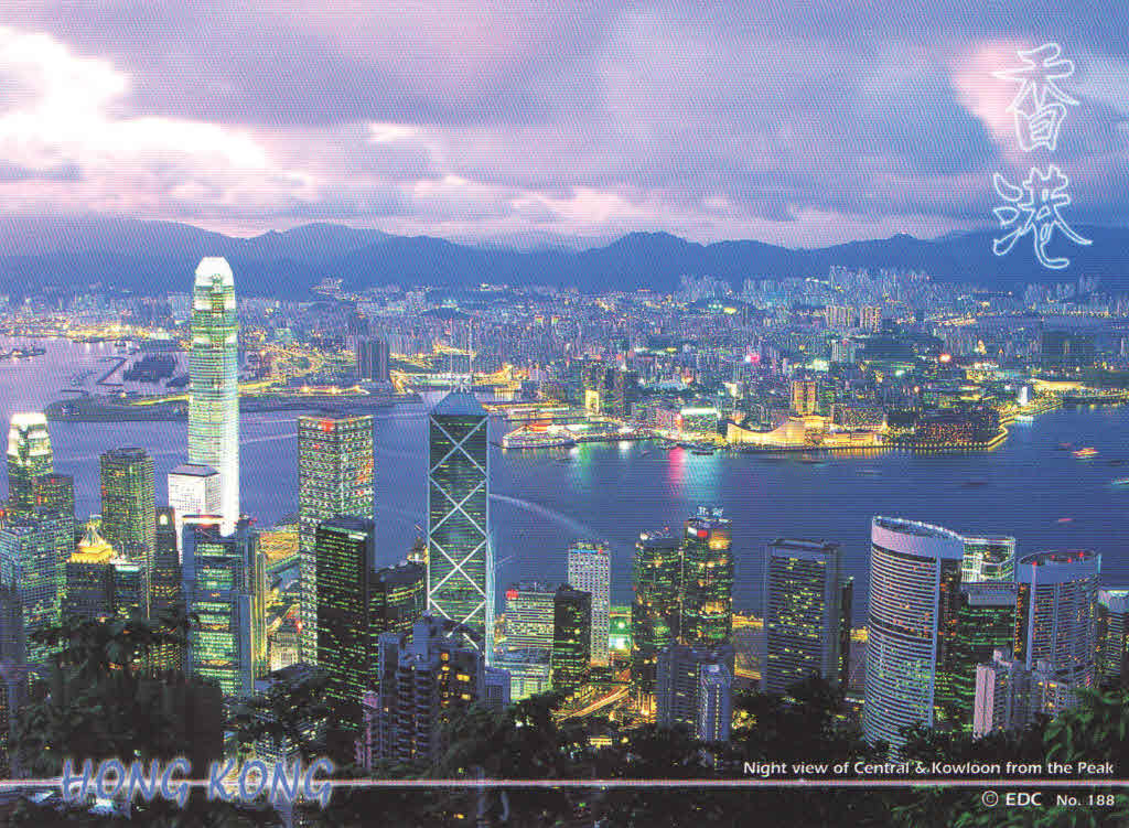 Night view of Central and Kowloon from the Peak